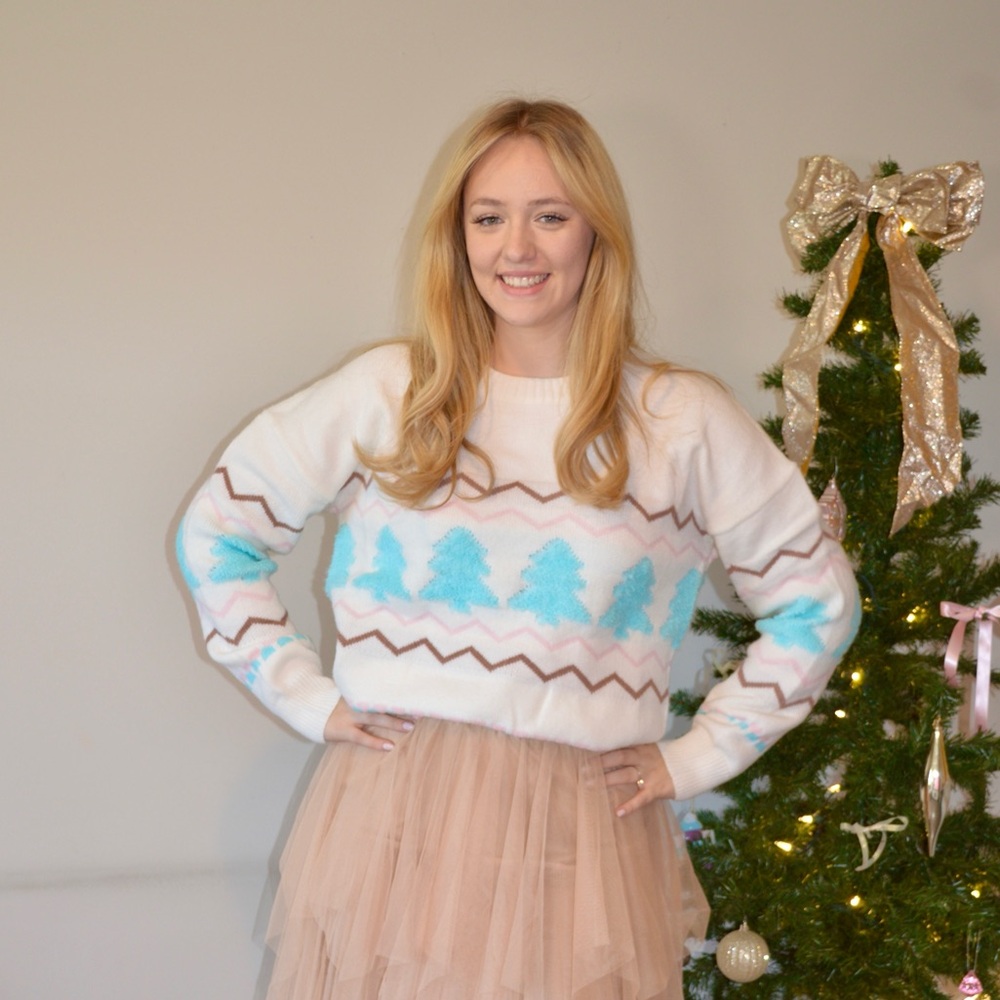 Christmas White Cozy Sweater